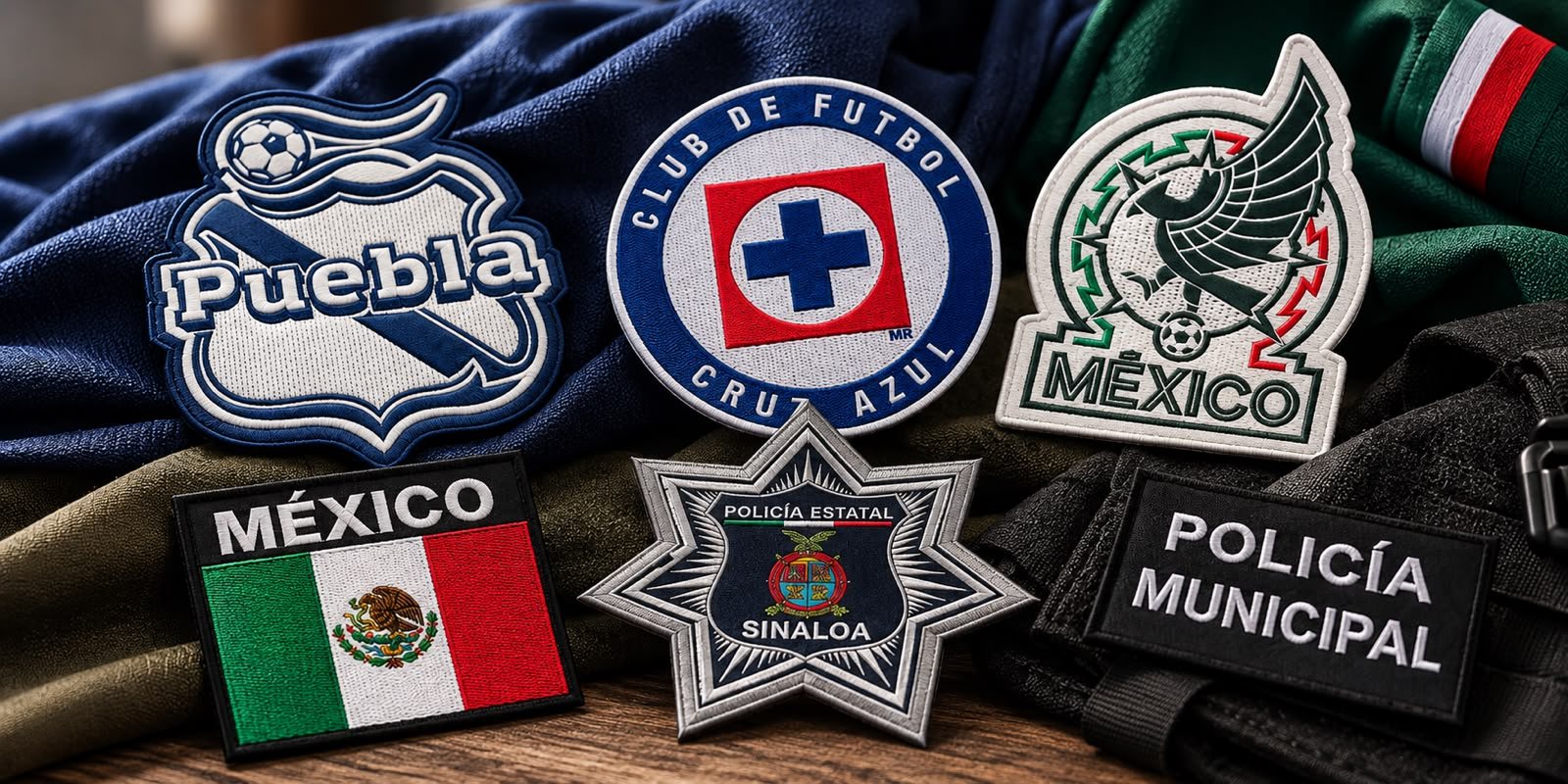 Escudos textiles para equipos deportivos e instituciones
