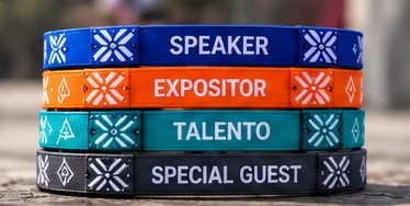Pulseras de acceso para eventos: speaker, expositor, talento